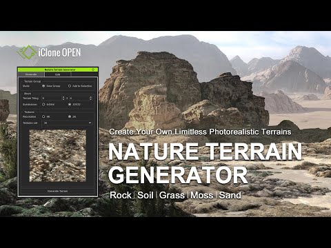 2021 New iClone Nature Terrain Generator created by Adolf Antareus | Python plug-in tool included