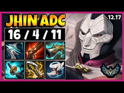 Jhin ADC vs Caitlyn / KR Challenger / Patch 12.17 / Season 12 [ 16 / 4 / 11 ] 🥇