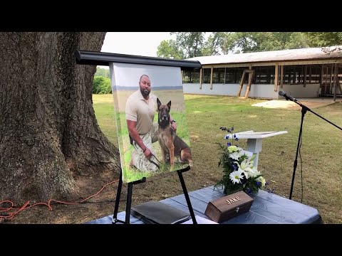 A memorial service was held for Alabama K-9 who died after coming into contact with a narcotic during a prison contraband search. (July 30)