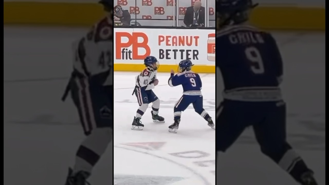 10U tilt at the Delta Center 😂👊 #hockey