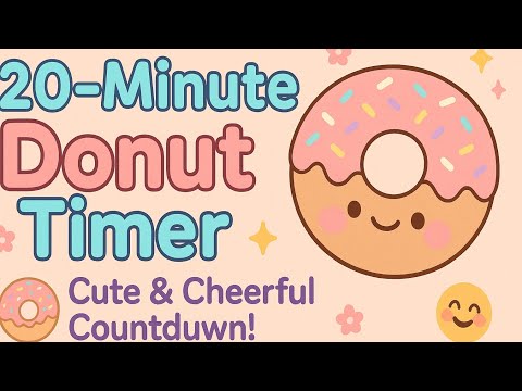 Cute Fun Donut Timer 20 Minute Focus Countdown