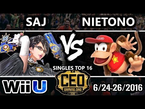 CEO 2016 - Saj (Bayonetta) Vs. Nietono (Diddy Kong) - Losers Round 5 - Smash Wii U