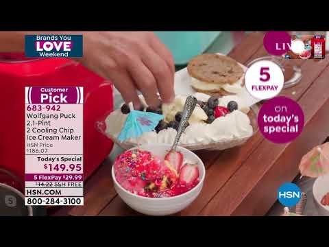 Wolfgang Puck 2,1 Pint 2 Kühlchip-Eismaschine