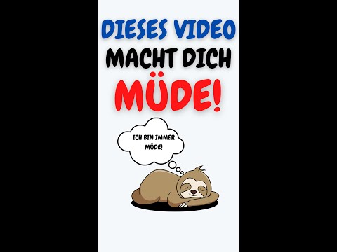 Dieses Video macht dich müde! 😴 #shorts