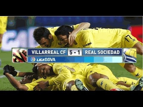 Resumen partido Villarreal CF 5 Real Sociedad 1