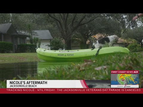 Jacksonville Beach residents went out and about while Tropical Storm Nicole hit