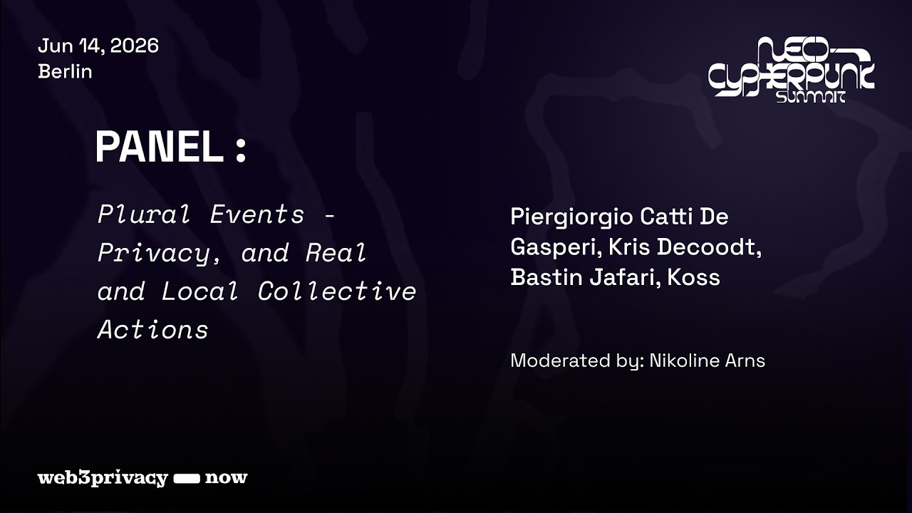 Privacy, and Real and Local Collective Actions || PG, Kris Decoodt, Bastin Jafari, Koss