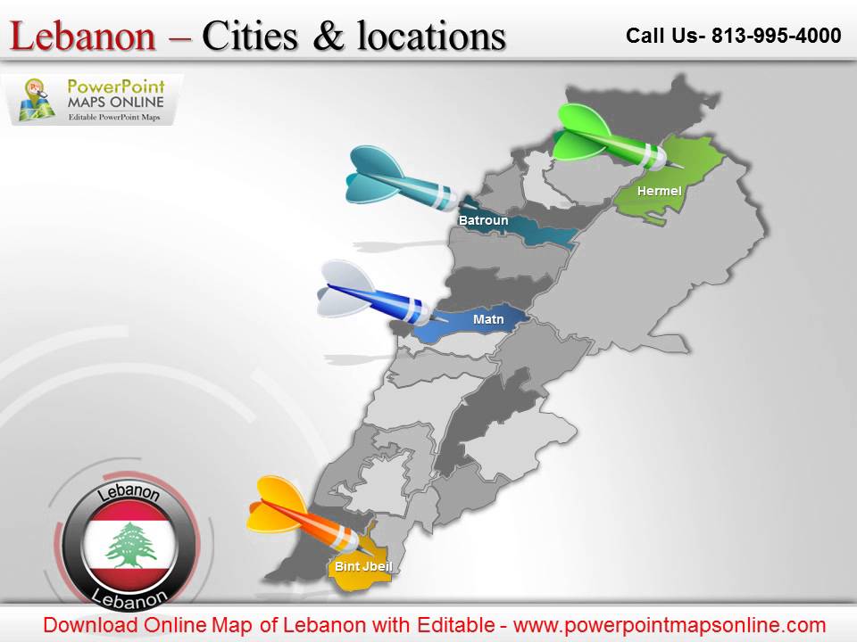 Download Online Map of Lebanon