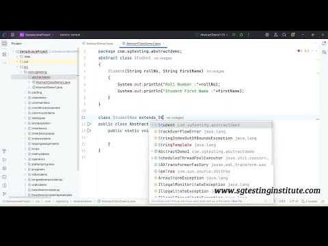 Core Java Oops Part 34 Abstract Abstract Class In Java Constructor