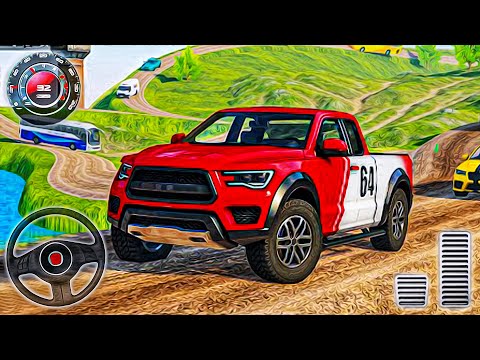Multi Level 7 Car Parking Sim - Red Jeep 4x4 Drive - Android GamePlay
