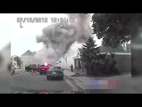 Police Dashcam Captures Massive Gas Explosion in Wisconsin