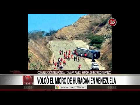 Tamara Alves, esposa de Toranzo: volcó el micro de Huracán en Venezuela