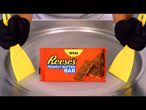 Reeses Peanut Butter Chocolate Ice Cream Rolls | ASMR