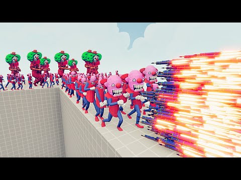 100x KILLER CLOWNS + GIANT CLOWN vs EVERY GOD - Totally Accurate Battle Simulator TABS