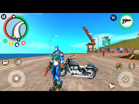 Bike mission with army camp | Rope hero vice town game | Gaming section android gameplay
