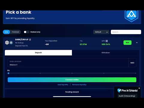 How DarkCrypto Works - How to “ZAP” in to LP, deposit in banks