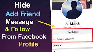 How to hide Add Friend, Message & Follow button from Facebook Profile in 2021