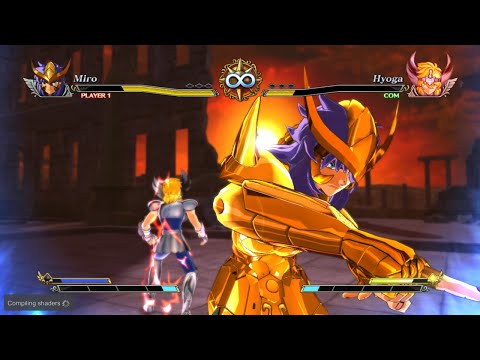 Scorpio Miro (gold cloth) vs Cygnus Hyoga (First Bronze Cloth):Saint Seiya Brave Soldiers (RPCS3)