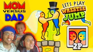 Lets Play WRESTLE JUMP!  MOM vs. DAD : You May Now Wrestle The Bride! (FGTEEV Gameplay)