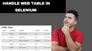 How To Handle Dynamic Web Table In Selenium WebDriver | Capture Dynamic WebTable In Selenium