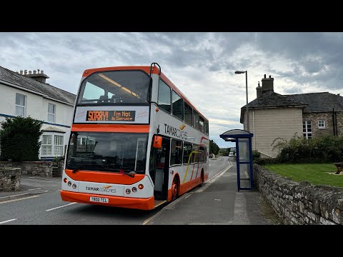 Tamar Coaches DAF DB250 East Lancs Lowlander - T800 TCL (YJ57 BBE) on a deadrun from Liskeard