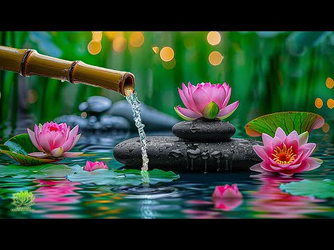 Beautiful Piano Music – Peaceful Relaxing Music with Bamboo Water Sounds for Healing and Mind Rest