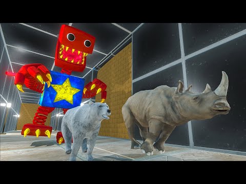 ESCAPE from BOXY BOO and SCP-096 HORROR - Animal Revolt Battle Simulator