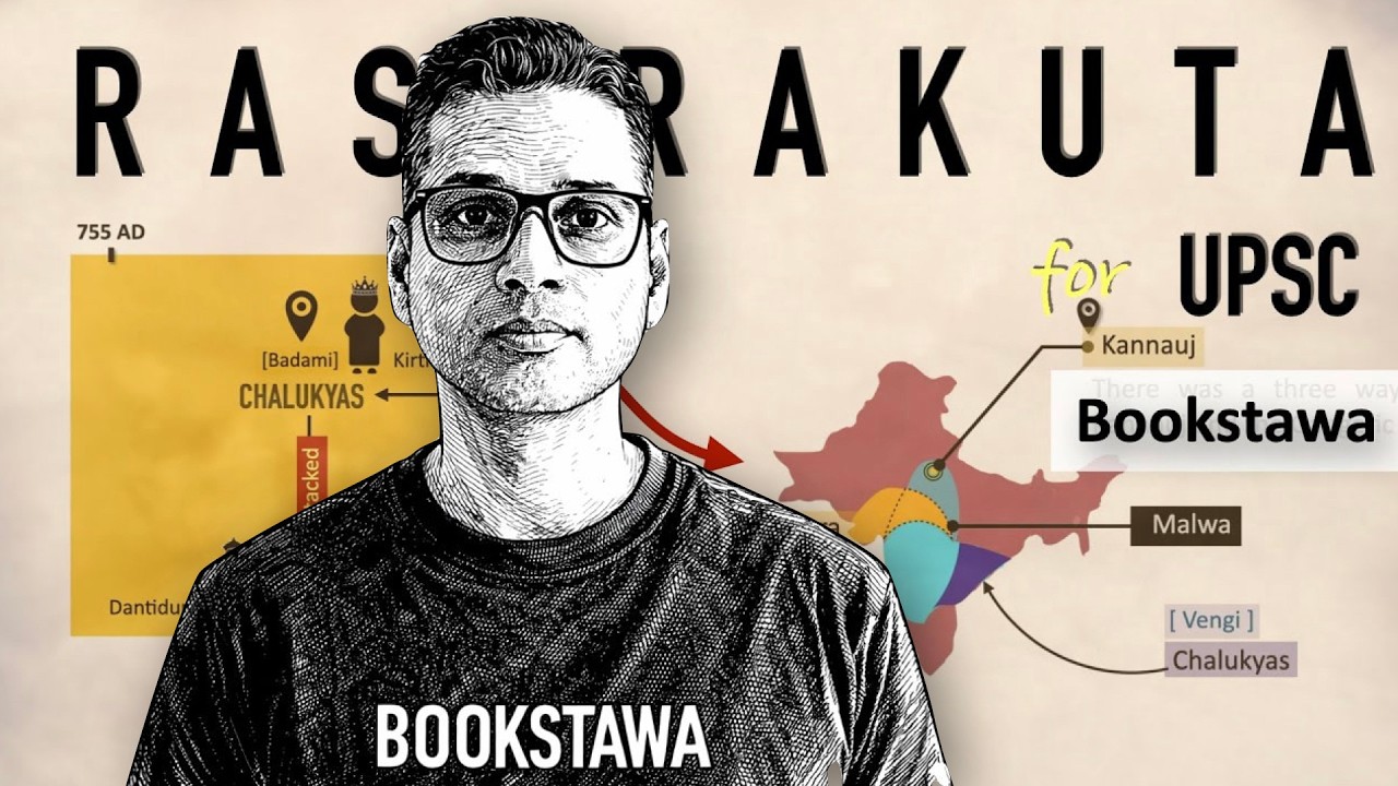 Educational overview detailing the origins and territorial expansion of the Rashtrakuta Dynasty