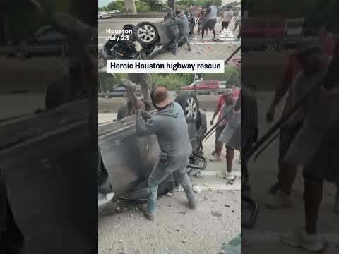 Heroic Houston highway rescue
