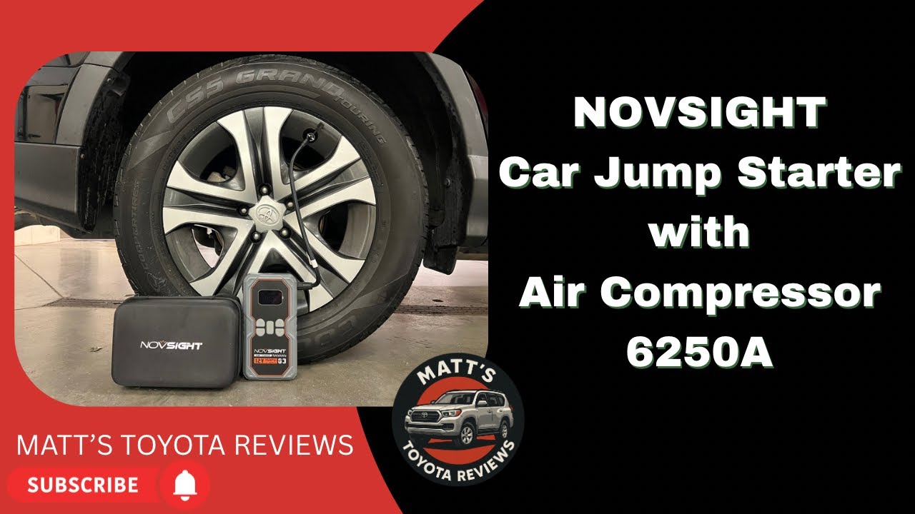 Novsight Car Jump Starter with Tire Inflator Air Pump 12V Car