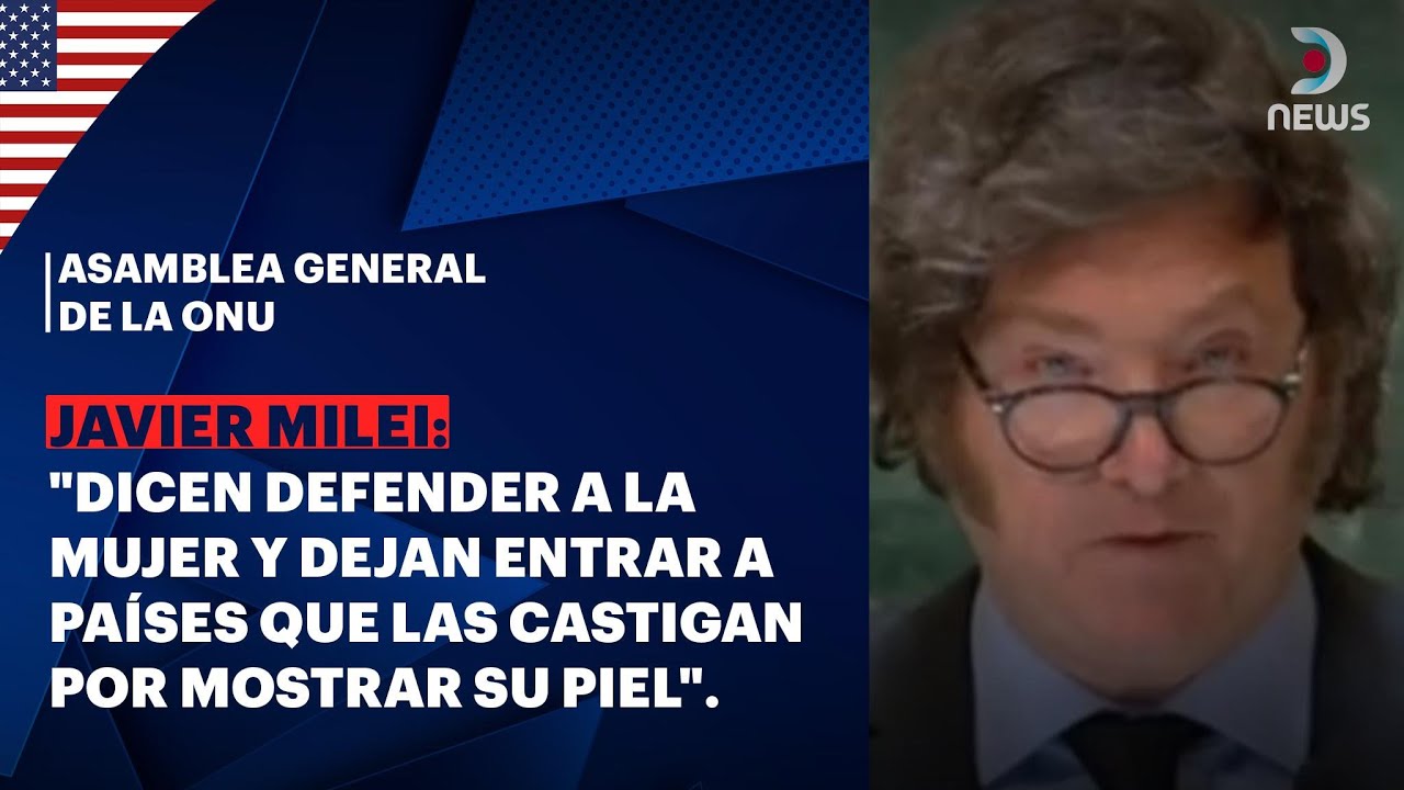 El presidente de Argentina, Javier Milei, expone en la asamblea general de la ONU - DNews