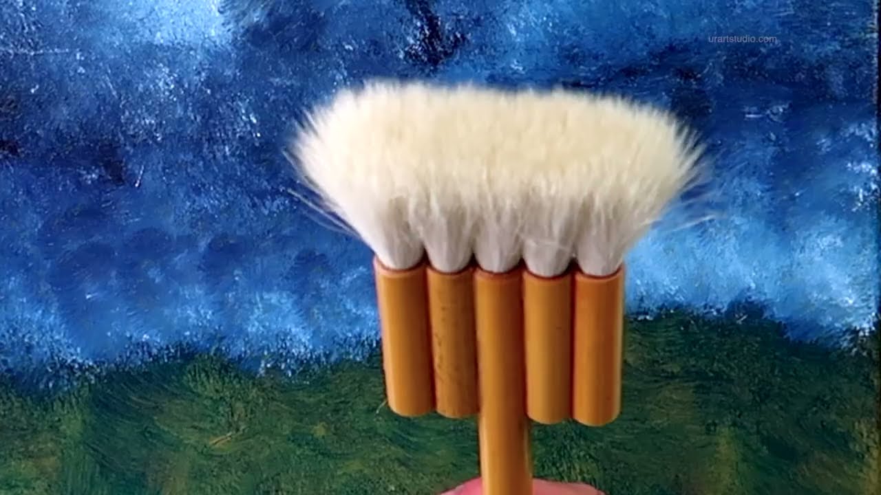 Spring Rain Cloud | Landscape Art | Oval Brush Technique | Acrylics | Easy for Beginners
