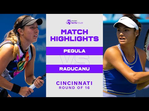 Теннис Jessica Pegula vs. Emma Raducanu | 2022 Cincinnati Round of 16 | WTA Match Highlights