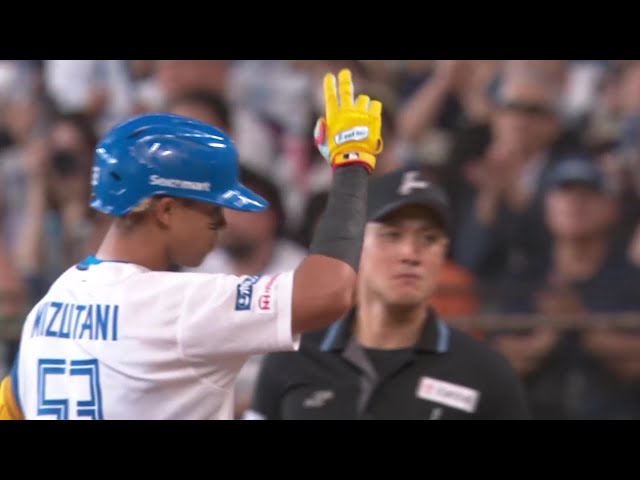 【3回裏】すぐさま1点を返す!! ファイターズ・水谷瞬 満塁からレフト前へのタイムリー!! 2025年9月15日 北海道日本ハムファイターズ 対 埼玉西武ライオンズ