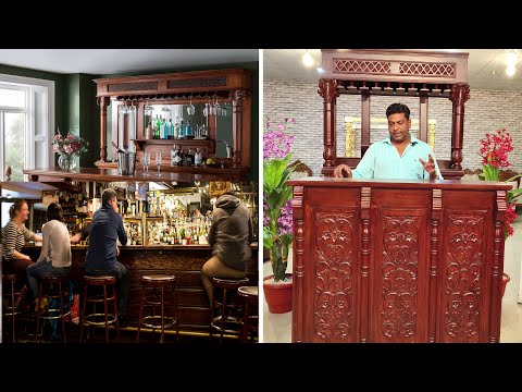 YT959 UNIQUE BAR Furniture UNIT Basement Bar Cabinets | 2024 Wooden Bar Design royal home furnishing Video