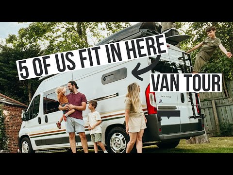 Van tour, come see inside our 5 berth family van conversion with triple bunk beds!