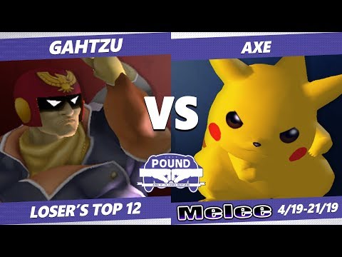 Pound 2019 SSBM - Tempo Axe (Pikachu) VS  Gahtzu (Captain Falcon) Smash Melee Top 12 Losers