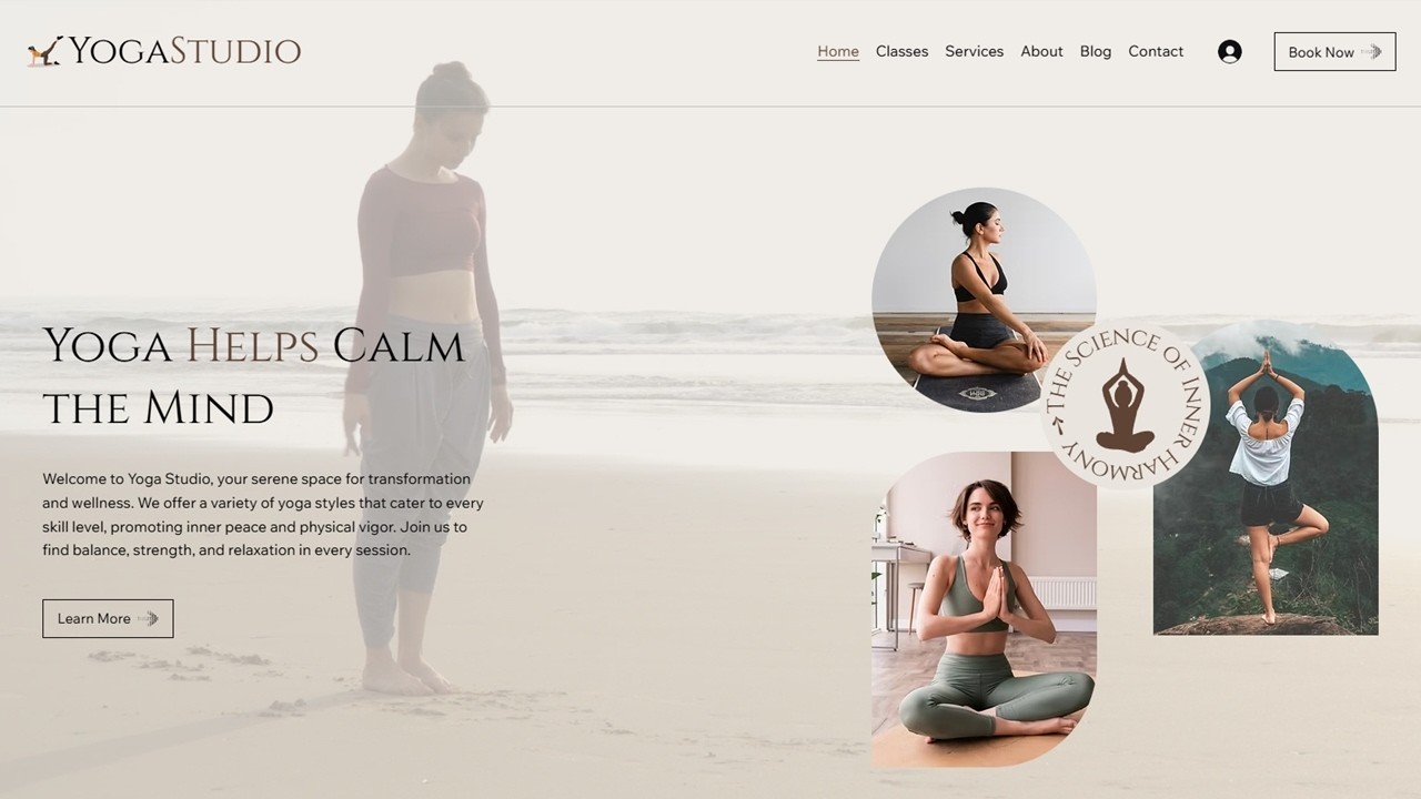 Best Wix Yoga Studio Website Template