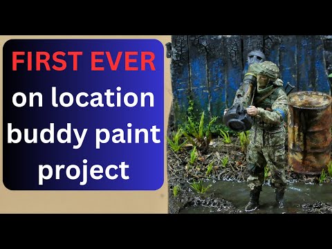 Scale 1/35 - MM14 pixel camouflage 'Galeteika' - Buddy Paint Project and vignette