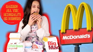 EATING & RANKING ALL THE MCDONALD’S UK REGULAR MENU BURGERS | DaniAlexandra