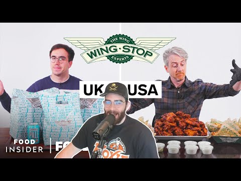HasanAbi reacts to US vs UK Wingstop | Food Wars