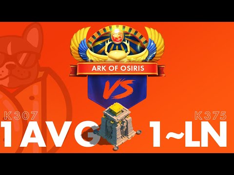 1AVG (K307) vs 1~LN (K375) - ARK OF OSIRIS LIVE - Rise of Kingdoms