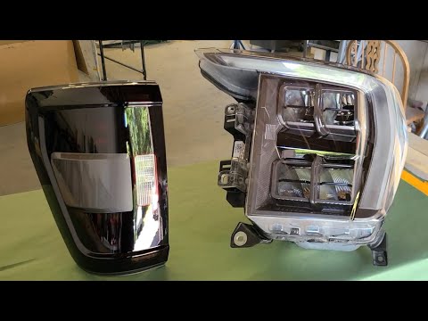 BRAND NEW 2022 FORD F150 CUSTOM COLOR MATCH HEADLIGHTS AND TAIL LIGHTS