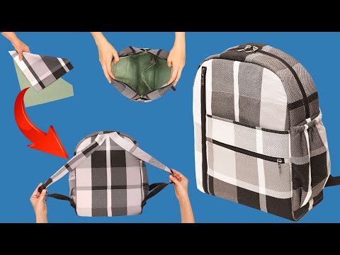 How to sew a stylish school backpack easily - diy backpack!