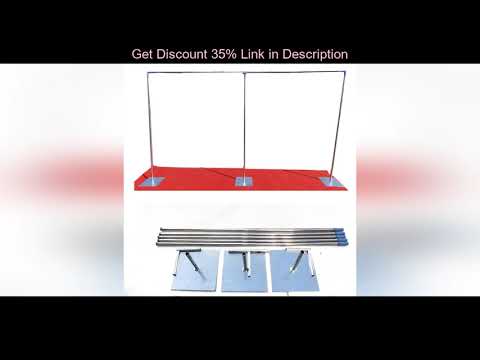 Review Extra Thicker Durable Adjustable square tube pipe Stainless Steel Wedding Backdrop Stand Bac