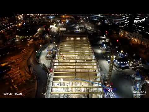E02 Centralen Gothenburg at night