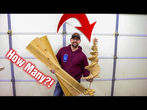 Building Spiral Christmas Trees out of Fence Pickets | DIY Woodworking | Christmas Build