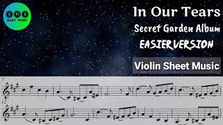 [Piano Karaoke] Secret Garden In Our Tears [Violin Sheet Music]