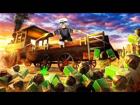FIGHTING INFINITE ZOMBIES on a TRAIN in ROBLOX