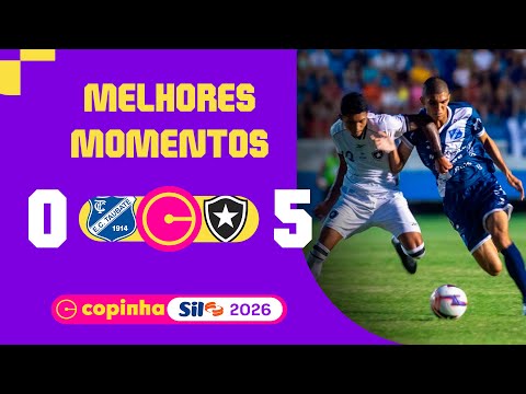 TAUBATÉ 0 X 5 BOTAFOGO-RJ | MELHORES MOMENTOS | 3ª RODADA | COPINHA SIL 2026